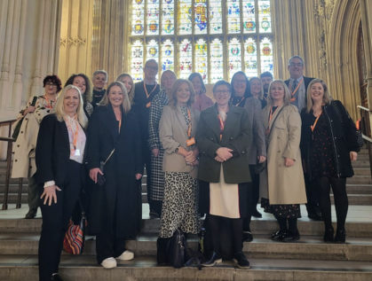 Photo of hospice delegation at Parliament
