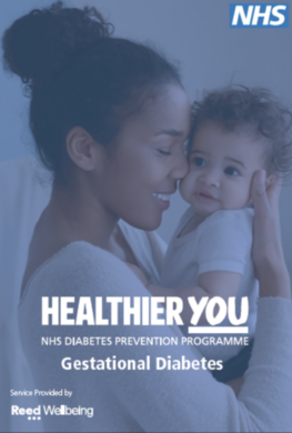 Photo of mother with baby and words Healthier You.