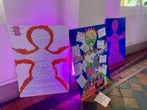 Artwork in the shape of people, depicting learmings from the breakout sessions