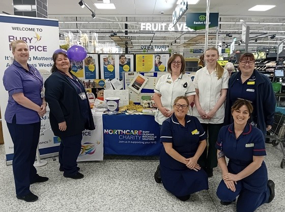 Nurses from Bury marking the day in Asda