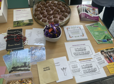 Materials on show at the Wigan and Leigh Hospice event