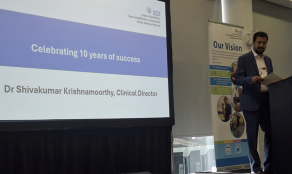 Dr Shivakumar Krishnamoorthy speaking at the event