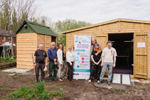 Team of people at Beechcroft village community garden