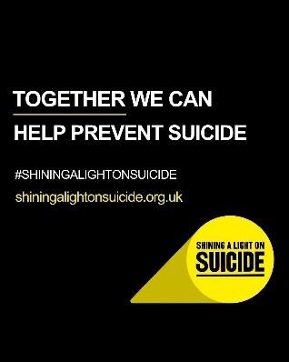 black background with yellow text