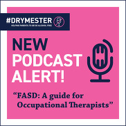 pink and black flyer with white text