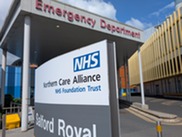 image of the signs outside A&E in salford