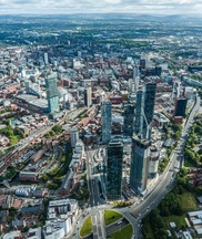 birds eye view of manchester