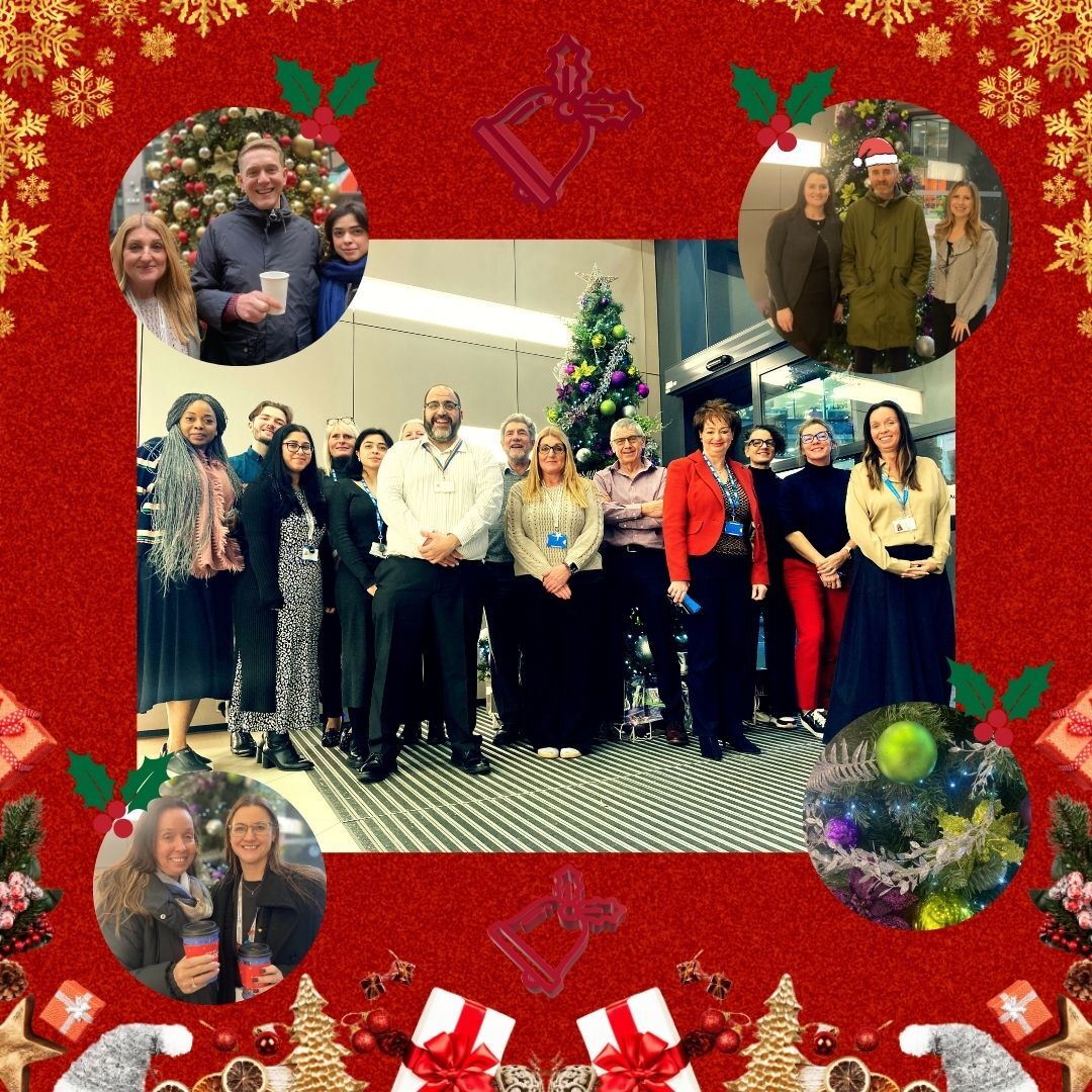 Montage of team Christmas photos