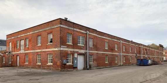 Current photo of the historic Rum Store building in Royal Clarence Yard.