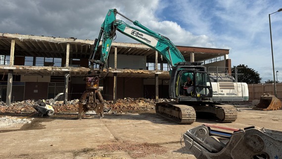 Bus station demolition