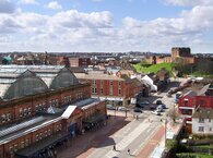 Carlisle Castle and part of the city centre