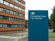 Companies House sign and building, Cardiff