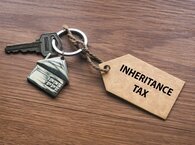 Key ring with 'Inheritance tax' tag