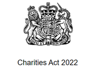 Lion and unicorn crest above the words 'Charities Act 2022'.