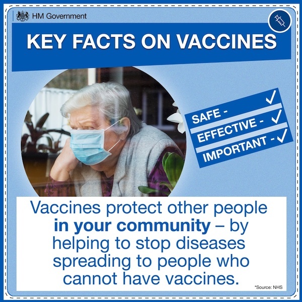 NHS vaccine safety poster