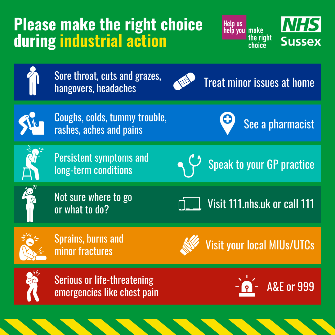 NHS strike advice