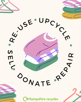 Re-use, upcycle, sell, donate, repair old clothes