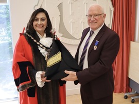 Mayor Faiz and Cllr Wade