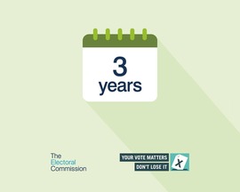 Re-apply for your postal vote every three years