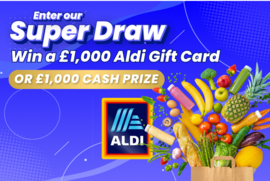 The Havant Borough Community Lottery super draw prize is a £1000 Aldi gift card