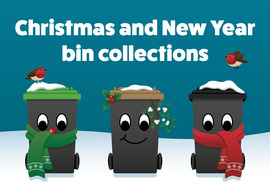 Christmas and new year bin collections