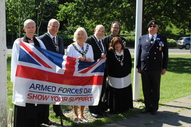The Armed Forces Day flag raising ceremony