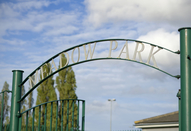 Hertsmere Borough Council has secured new powers to tackle unauthorised traveller encampments. Pictured is the entrance to Meadow Park in Borehamwood