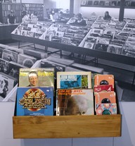 Record stand at the museum