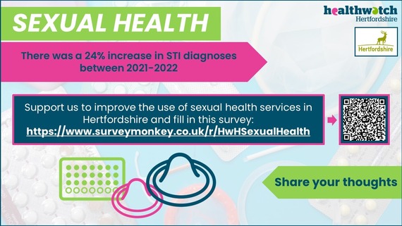Sexual Health Survey flyer with QR code