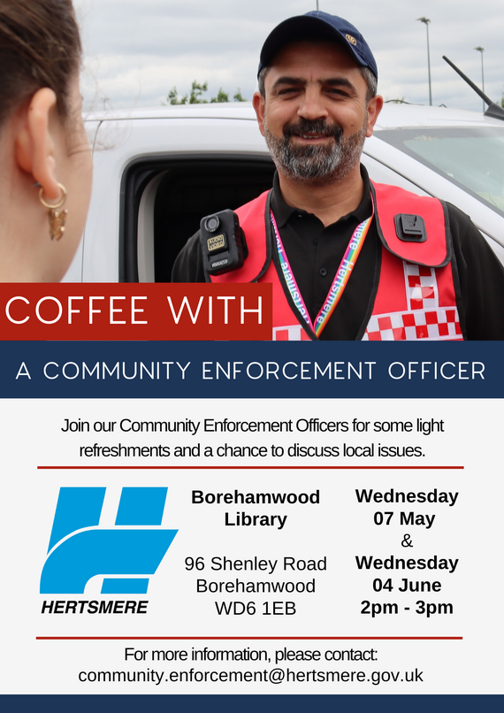 Coffee with a Community Enforcement Officer poster