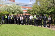 Partners in attendance at the planting of the rose bush on Stephen Lawrence Day