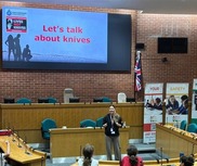 A talk about knife crime at the crucial crew event