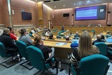 A training session taking place in the council chambers