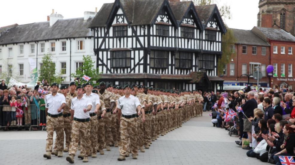 Soldiers returning from Afghanistan to Hereford