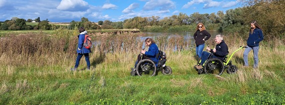 Wheelchair walk river wye