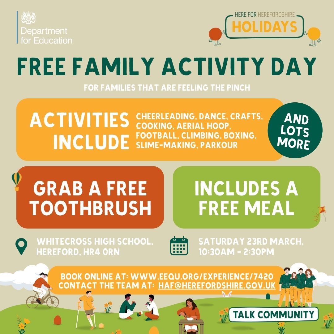 Free family activity day bookings now open for all Little Dewchurch