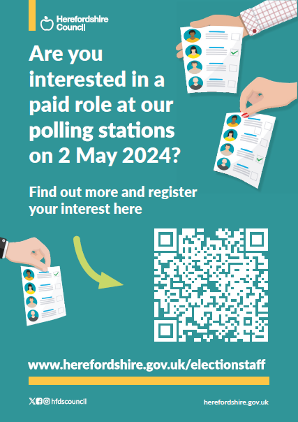 Are you interested in a paid role at our polling stations on 2 May 2024?