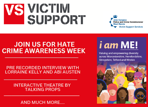 promotional banner for the hate crime week event