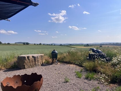 Shade Haven Cow shade at the top of Townsend Farm