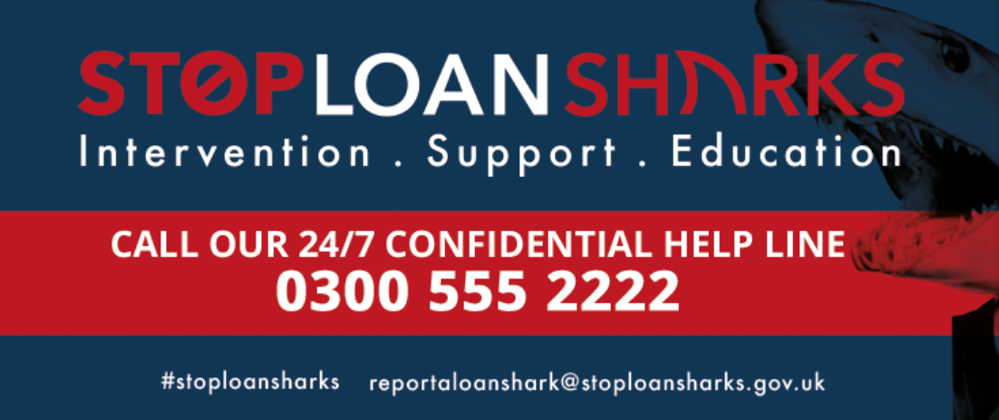 stop loans sharks logo and contact info
