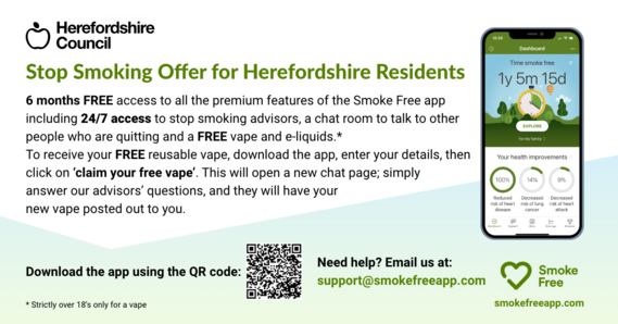 Smoke Free app leaflet