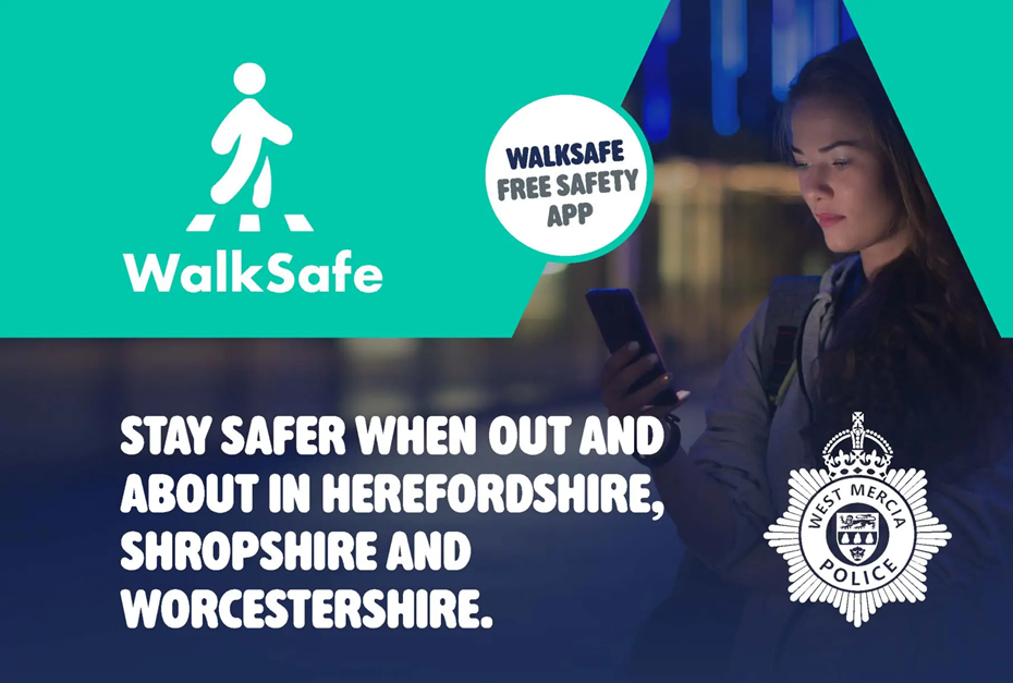 Walk Safe app promotional banner