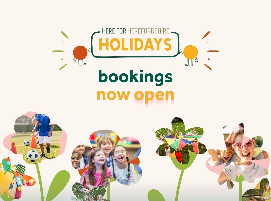 a row of flowers with images of children's activities