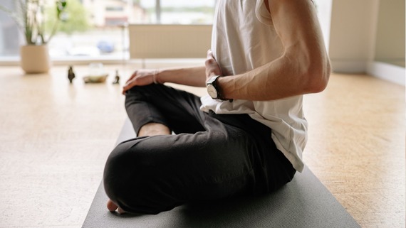 a man practising mindfulness