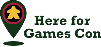 here for games con logo