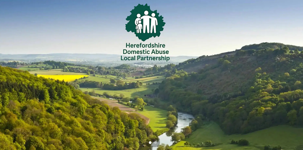 herefordshire domestic abuse local partnership logo on the wye valley