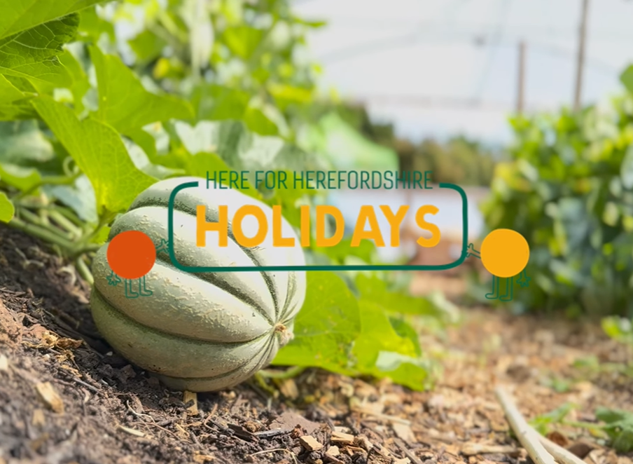 the HAF logo in front of a growing vegetable