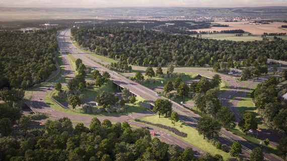 M25 junction 10/A3 Wisley interchange improvement scheme visualisation