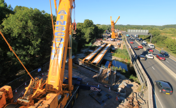 Beam lift on the A31 Ringwood