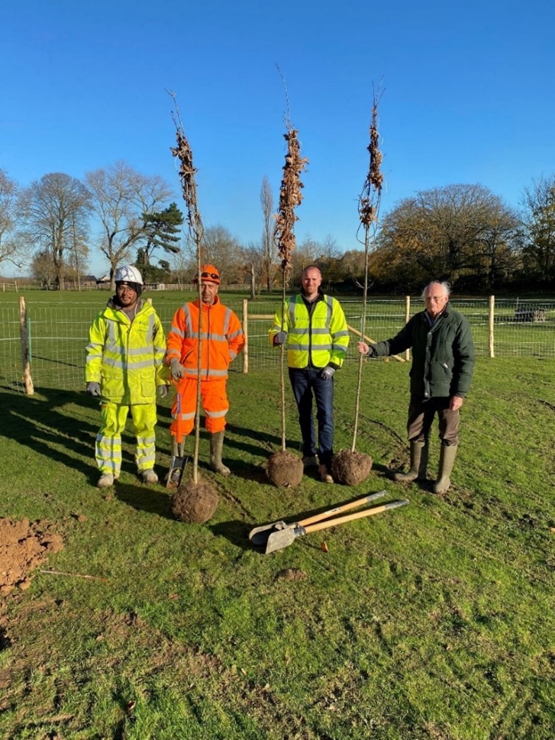 Tree planting with Hartlip Parish Council